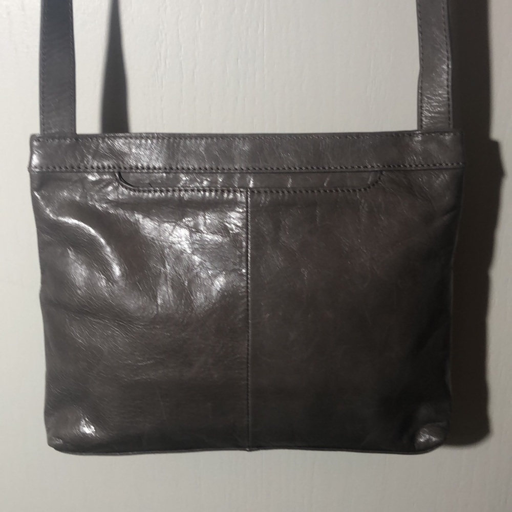 HOBO Charcoal Leather Crossbody Bag - Picture 5 of 8